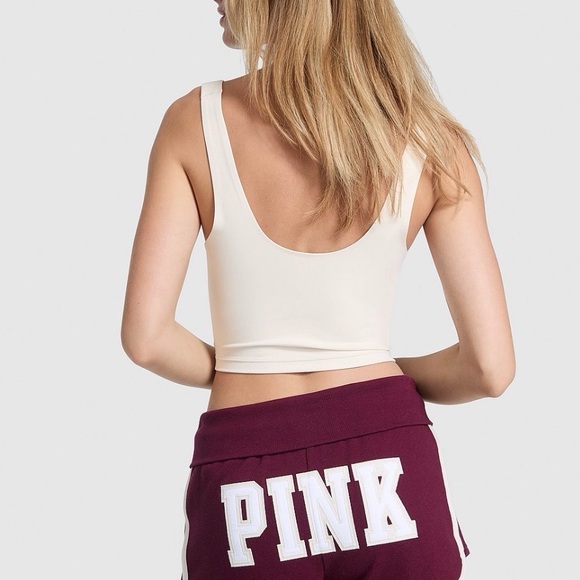 NEW 💕VS PINK 💕IVY TERRY FOLD-OVER SHORTS - Picture 2 of 3